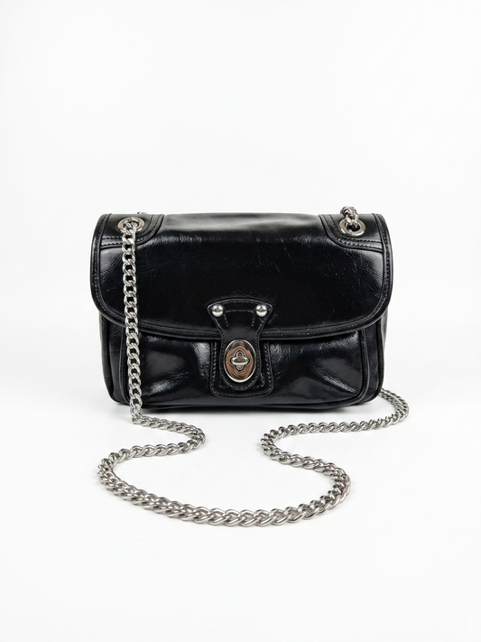 Rise&Roar Noir Classic Chain Flap Bag