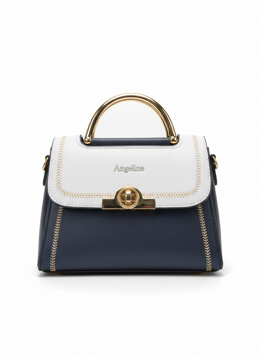 Rise&Roar × Angeline Signature Black & White Top Handle Bag