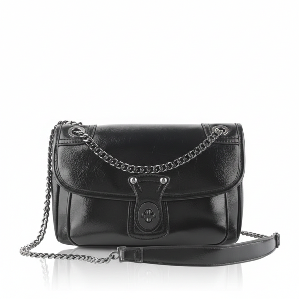 Rise&Roar Noir Classic Chain Flap Bag