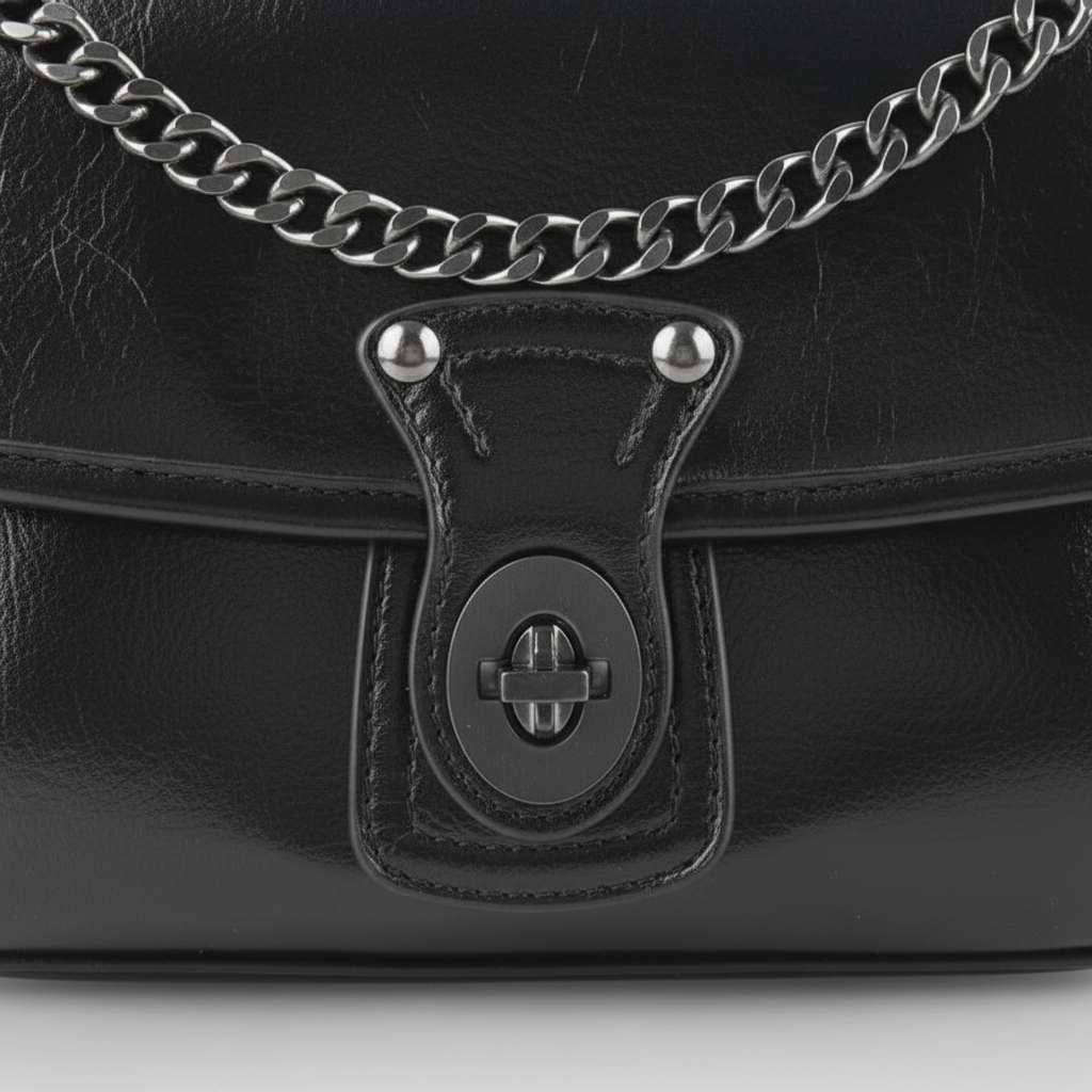 Rise&Roar Noir Classic Chain Flap Bag